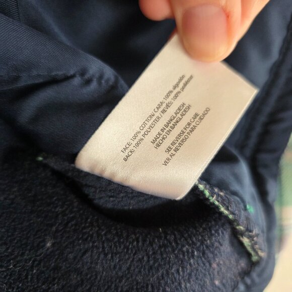 Orvis Flannel Shacket, Fleece Lined Green and Blue Shirt Jacket, Fall Transition - Picture 7 of 9